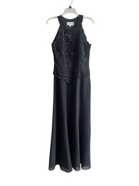 Vintage Karen Miller New York halter beaded bodice dress Size 8